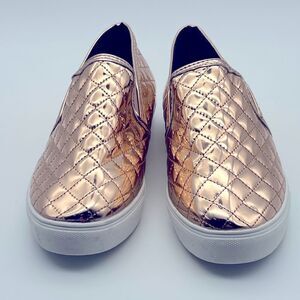 Rose Gold Slip On Sneakers Size 39 Brand Unknown Excellent Condition